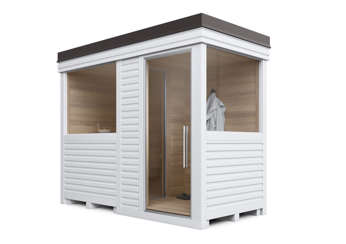 SAUNA DA ESTERNO CON SPOGLIATOIO
