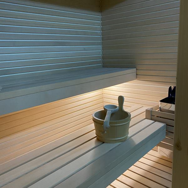 INTERNO SAUNA IN HEMLOCK
