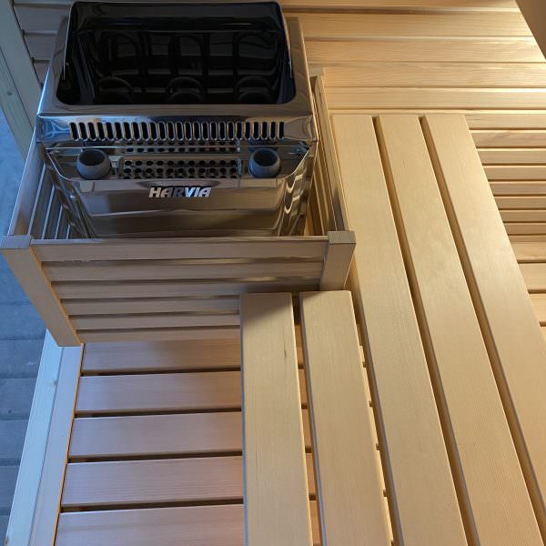 PARTICOLARI SAUNA IN HEMLOCK CANADESE