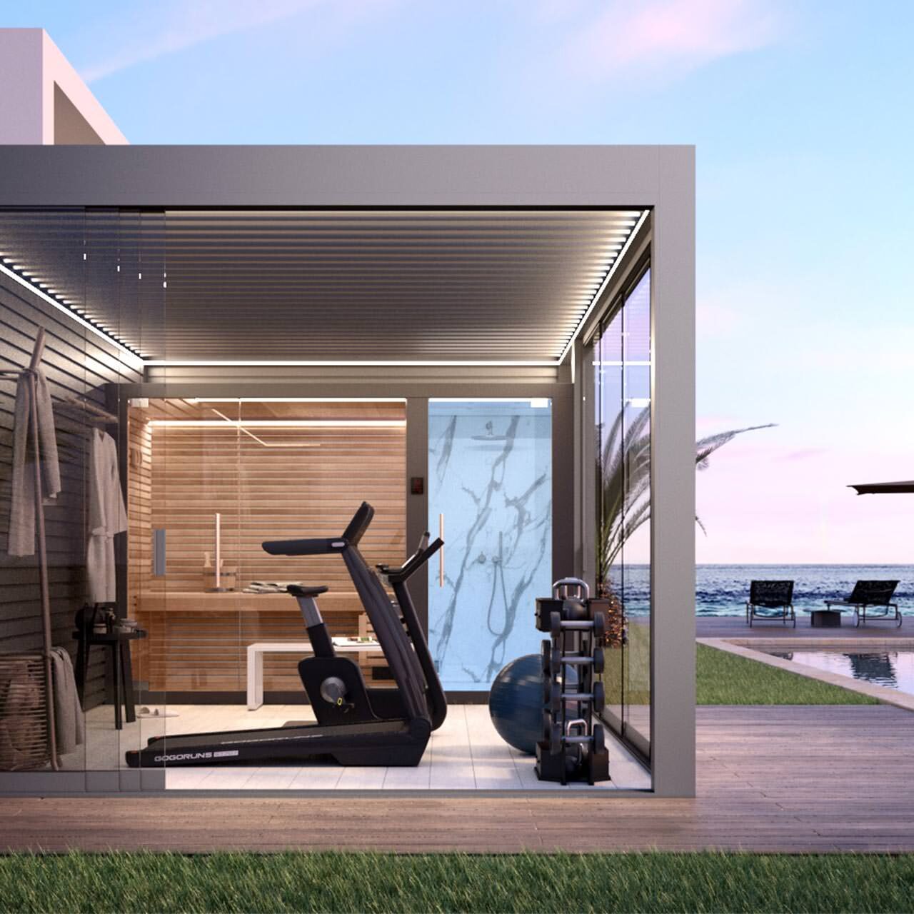 CASETTE DA ESTERNO CON SPA E AREA PALESTRA