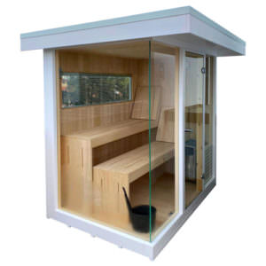 SAUNA DA OUTDOOR IN OKUME’ E PERO ORIENTALE MOD. SKY TOP CLASS