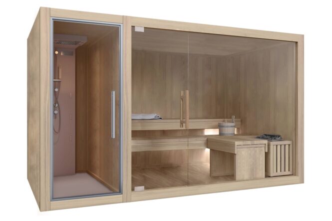 CABINA SAUNA DA INTERNO CON DOCCIA