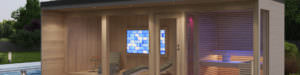CASETTA ESTERNA IN LEGNO PER AREA WELLNESS