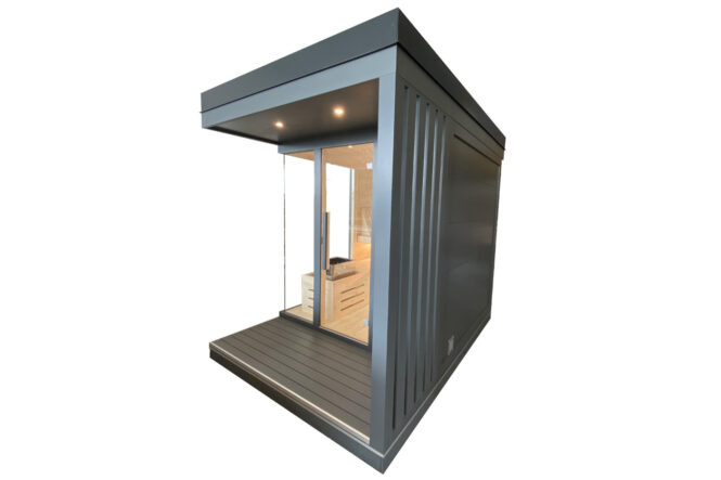 SAUNA DA ESTERNO IN LEGNO DI ABETE FINLANDESE