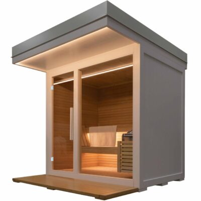 SAUNA IN LEGNO DI OKUME' DA ESTERNO MOD.KAZAKISTAN SAUNA DA ESTERNO KAZAKISTAN