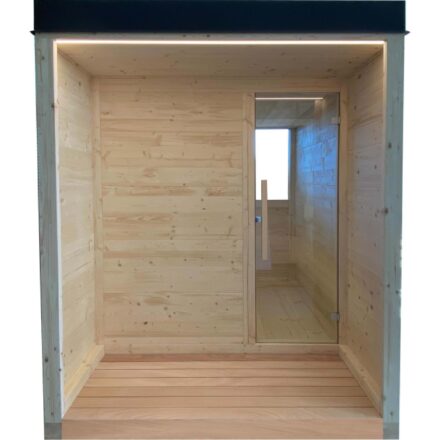 SAUNA CON AMPIA VETRATA ESTERNA