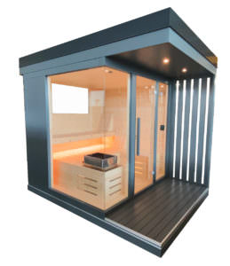 SAUNA IN LEGNO DI ABETE MOD.SPANATURE