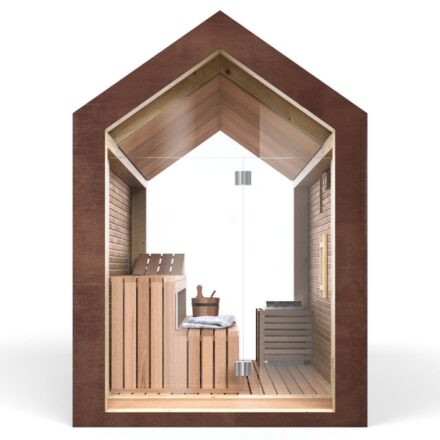 SAUNA OUTDOOR CON TETTO A 2 FALDE