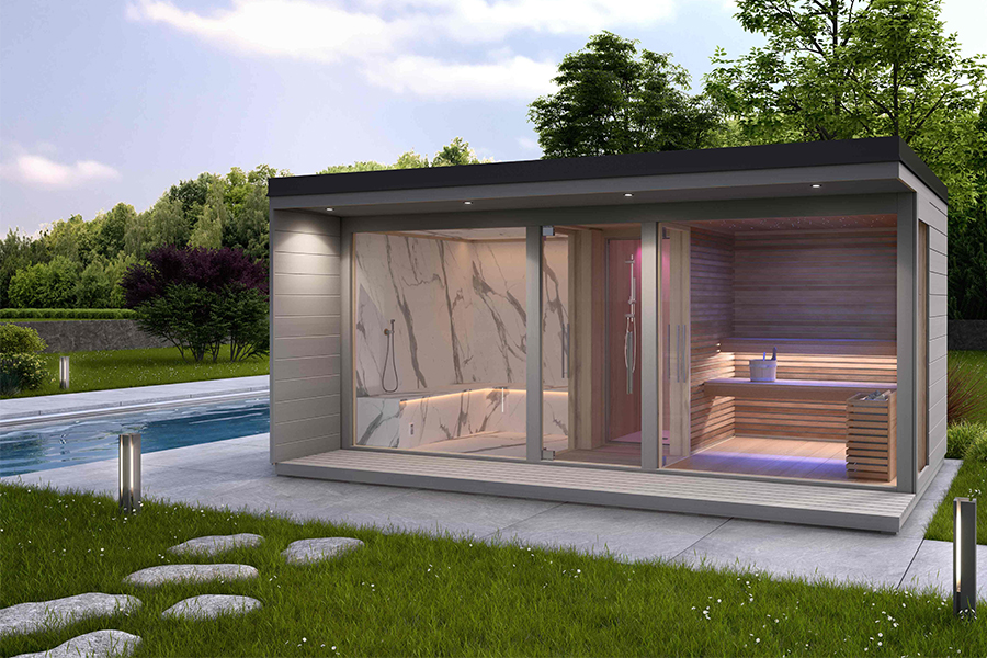 ALL INN OUTDOOR: SAUNA E BAGNO TURCO CON DOCCIA PER ESTERNO ALL INN OUTDOOR: SAUNA E BAGNO TURCO CON DOCCIA PER ESTERNO
