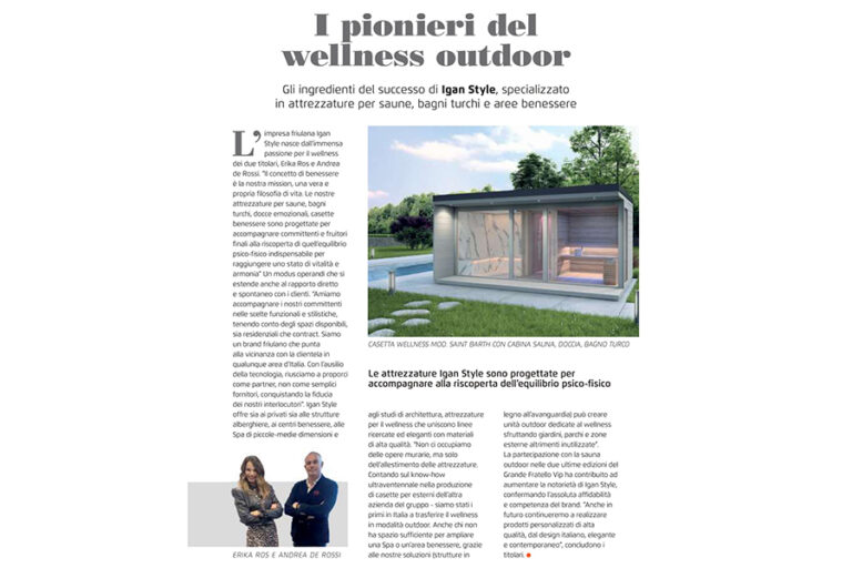 I PIONERI DEL WELLNESS OUTDOOR - IGAN STYLE