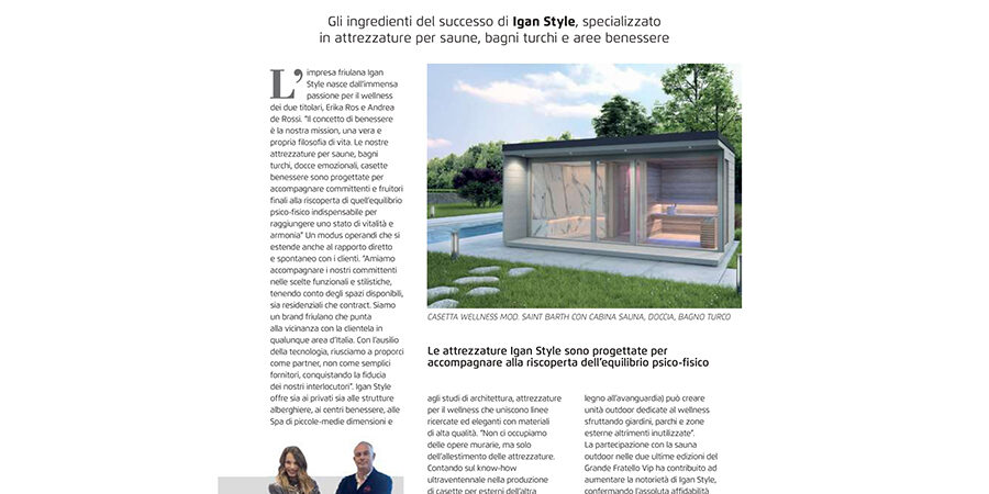 IGAN STYLE PIONIERI DEL WELLNESS OUTDOOR I PIONERI DEL WELLNESS OUTDOOR - IGAN STYLE