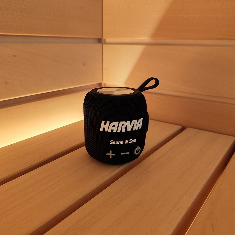 Cassa Bluetooth impermeabile nera per sauna - HARVIA Cassa Bluetooth impermeabile nera per sauna - HARVIA