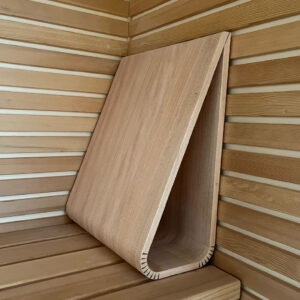 Poggiatesta per sauna in legno di okumè