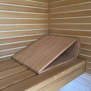 poggiatesta in legno per sauna