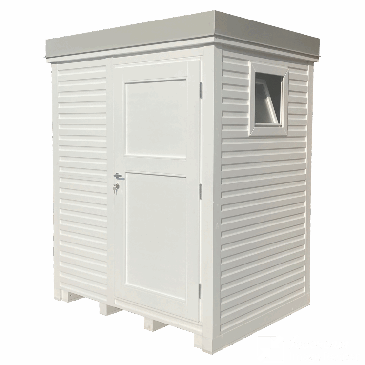 BAGNO DA ESTERNO MOD. MIAMI CON PANTOGRAFATURE E SMALTO BIANCO