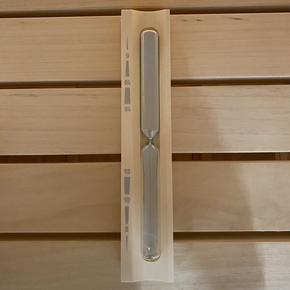 CLESSIDRA CHIARA CON SABBIA ROSA