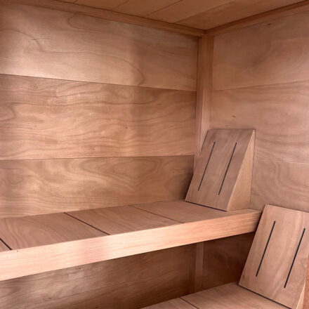 interni in okumè sauna modello vaniglia