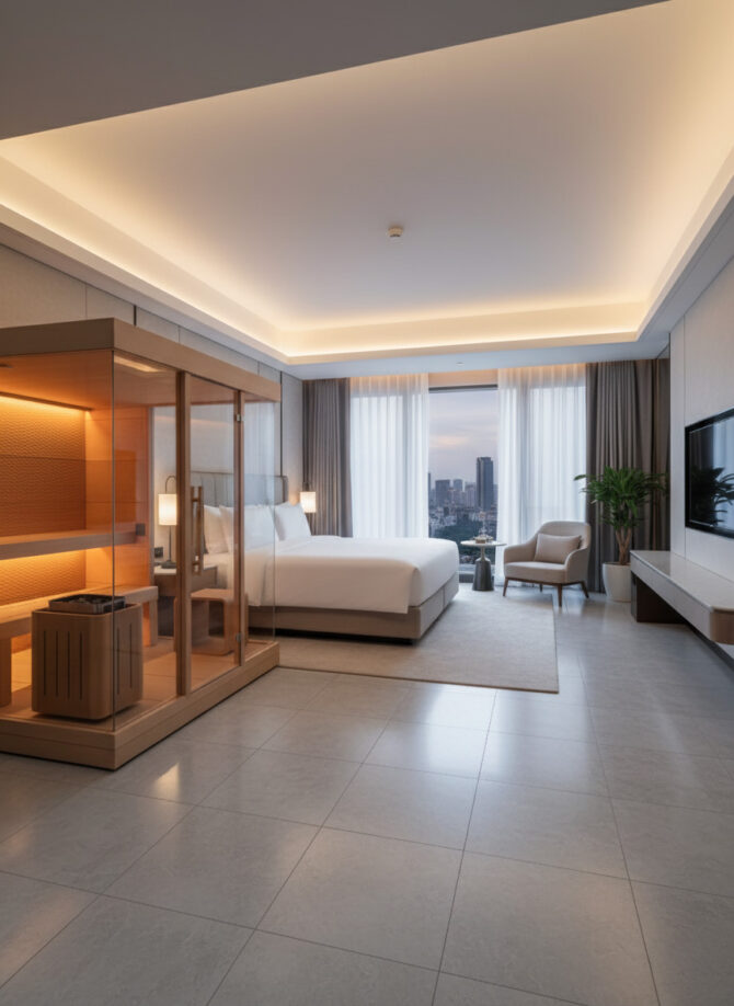 sauna Buccy in stanza d’hotel sauna Buccy in camera d'hotel