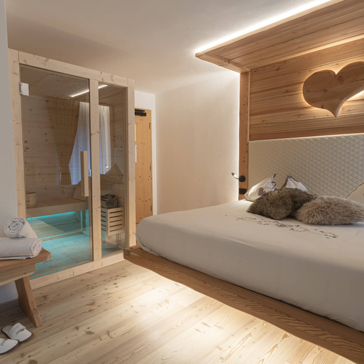 Saune in camera per l’hotel BAITA VELON Saune in camera per l’hotel BAITA VELON