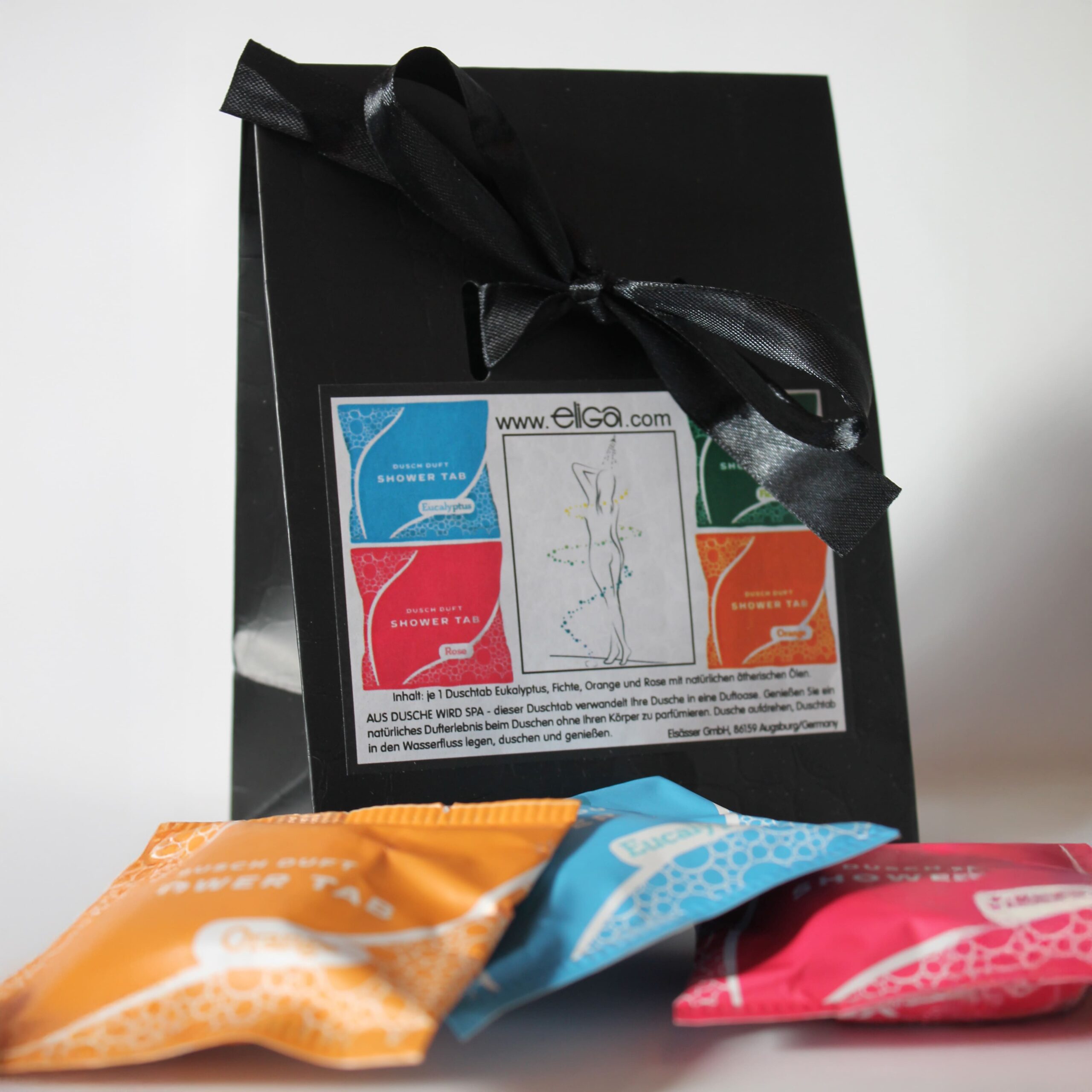 KIT Shower Tabs - Arancia, Rosa, Abete ed Eucalipto - ELIGA KIT Shower Tabs - Arancia, Rosa, Abete ed Eucalipto - ELIGA