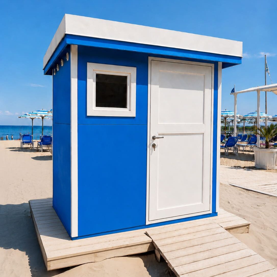 Bagni da esterno e cabine spogliatoio